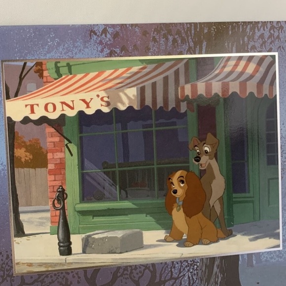 NWOT Disney Beautiful Exclusive Lady and The Tramp lithograph - Picture 2 of 7